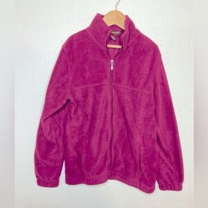 Harriton Youth. Full-Zip Fleece M990Y 100% Spun Soft Polyester Front Yoke